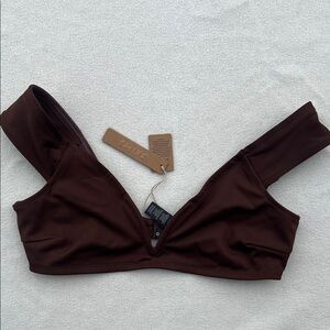 SKIMS Chocolate Bikini Top